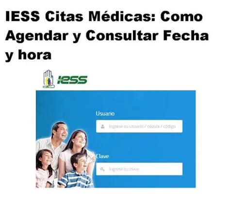 agendamiento iess citas médicas|IESS